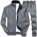 Tracksuits Men 's Polyester Sweatshirt Sporting Fleece Gyms Spring Jacket Pants Casual Track Suit Sportswear Fitness