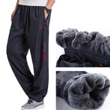 Gradnwish Plus Size 4XL 5XL 6XL Heavyweight Pants Men  Winter Mens Fleece Pants Large Size Warm Thick Pants Men Active,PA782