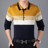 2019 designer brand long sleeve slim fit polo shirt men casual jersey striped mens polos vintage luxury quality tee shirt 56812